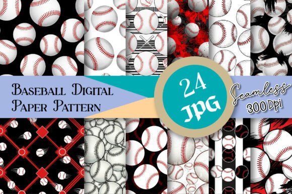 Download Baseball Digital Paper Pattern - Baseball digital paper Collection