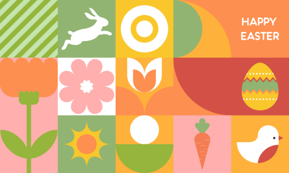 Download Trendy Modern Colorful Easter Pattern - Easter pattern Collection
