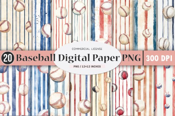 Download Baseball Digital Paper - Baseball digital paper Collection