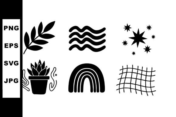 Download Set of Six Simple Black Abstract Nature - Nature Collection