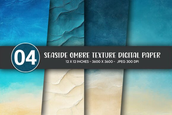 Download Seaside Ombre Texture Digital Paper - Seaside Collection