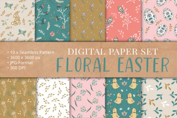Download Floral Easter Pattern Set Seamless - Easter pattern Collection