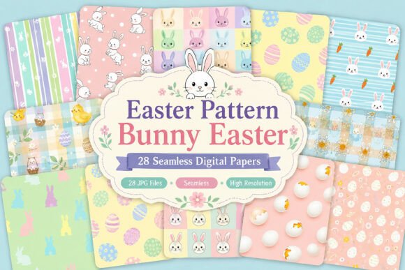 Download Easter Pattern Bunny Easter Set - Easter pattern Collection