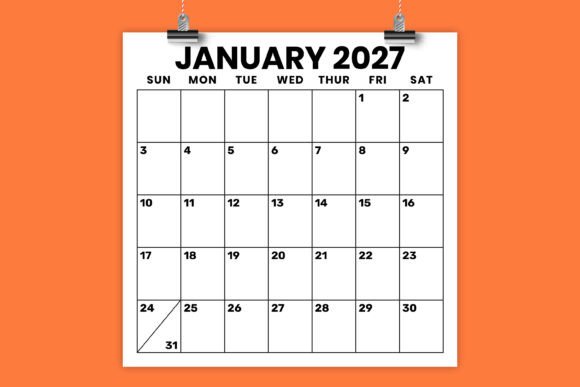 Download 2027 Square 12x12 Inch Large No Calendar - 12x12 inch Collection