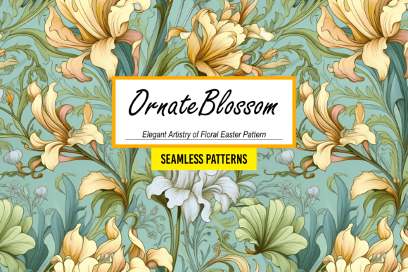 Download Elegant Artistry Floral Easter Pattern - Easter pattern Collection
