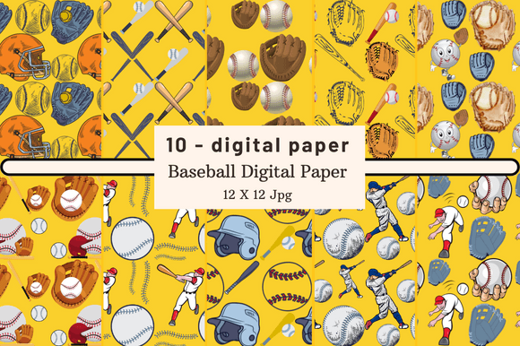 Download Baseball Digital Paper - Baseball digital paper Collection