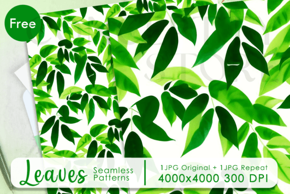 Download Green Leaves Seamless Pattern - Leaves seamless pattern Collection